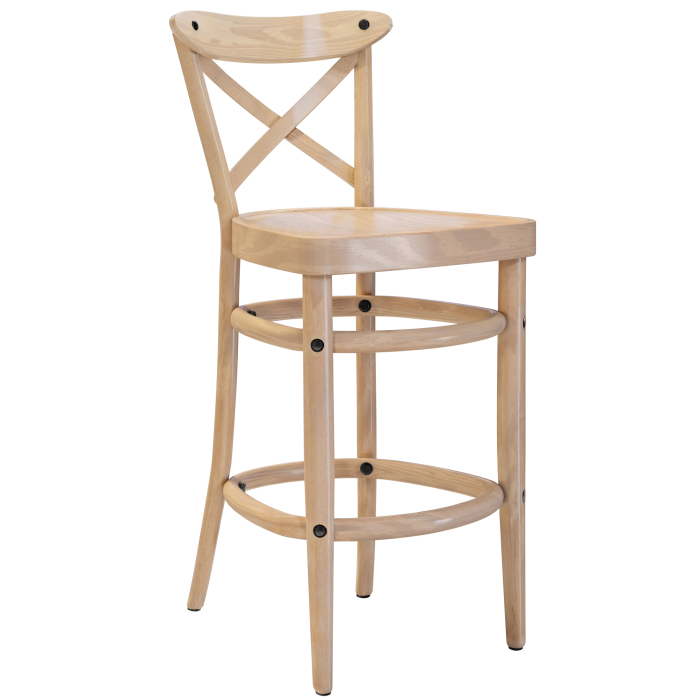 MAUDEZ | Bentwood Bar Stool | Wood | Oak | Bentwood
