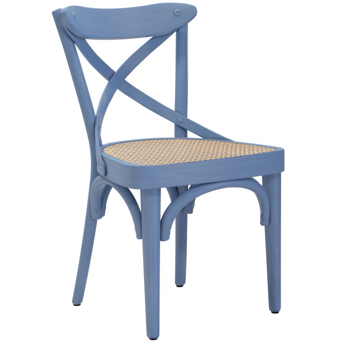 Maudez | Silla de madera curvada | Madera / Trenzado | Azul | Madera curvada
