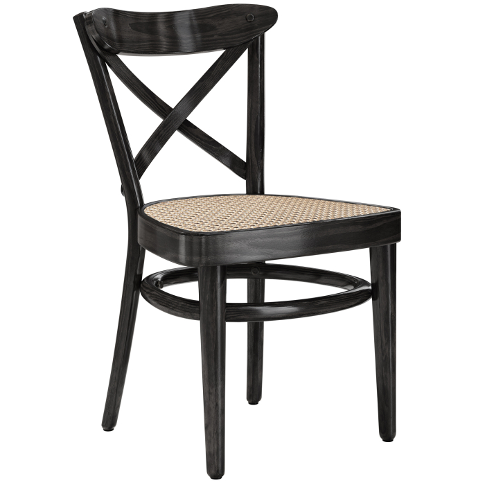 MAUDEZ | bentwood chair | wickerwork | black | bentwood