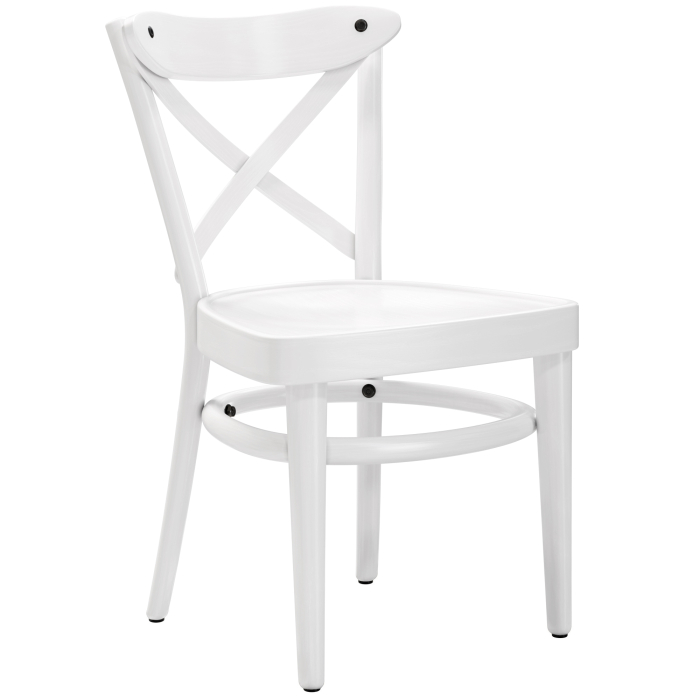 MAUDEZ | Chaise en bois courbé | Bois | Blanc | Bois courbé