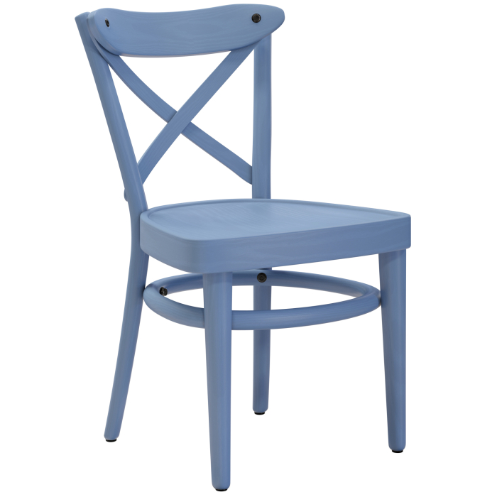 MAUDEZ | Chaise en bois courbé | Bois | Bleu | Bois courbé