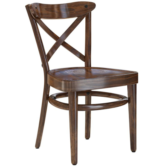 MAUDEZ | Chaise en bois cintré | Bois | Noisette | Bois cintré