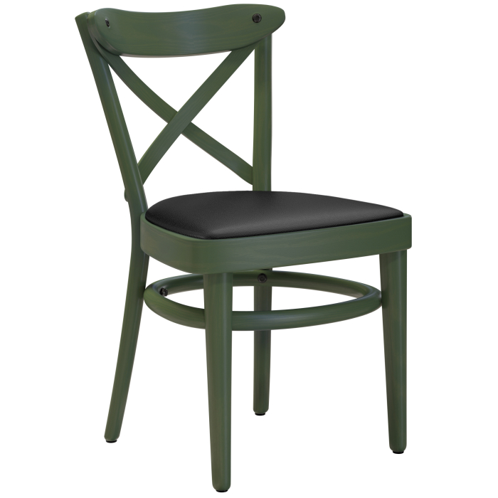 MAUDEZ | Bentwood chair | Wood / Leather | Olive Green | Bentwood