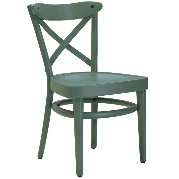 MAUDEZ | Chaise en hêtre courbé | Bois | Vert | Bois courbé