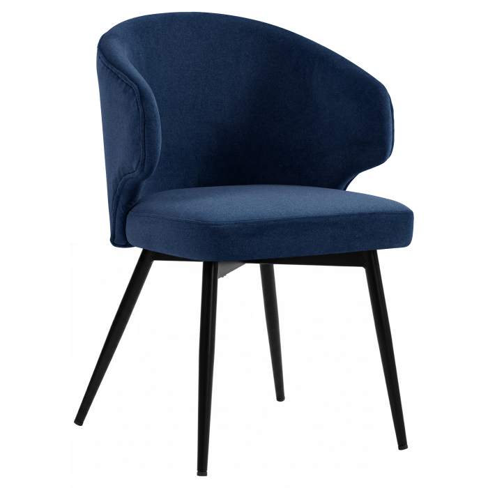 Marie | Hotelstoel | Blauw | Fluweel