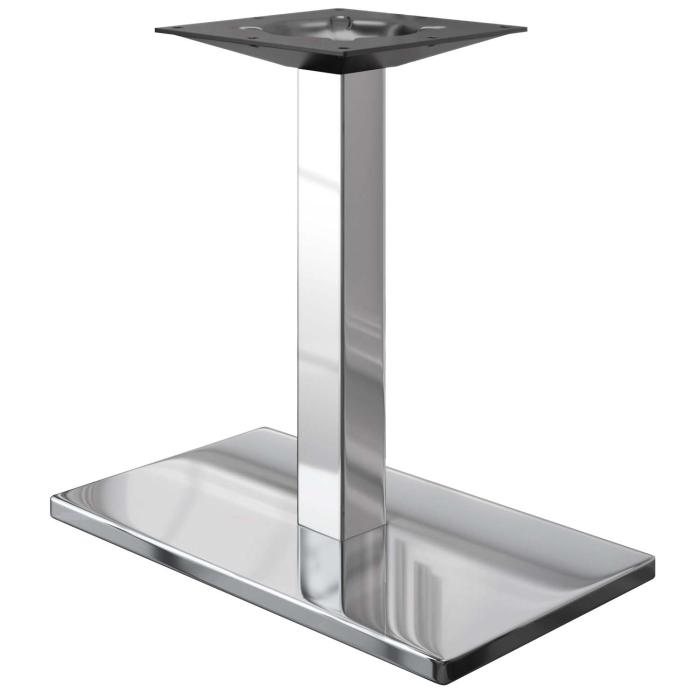 MADRID | Base de mesa para restaurante | Acero inoxidable | Pie: 40 x 70 cm | Columna: 8 x 60 cm