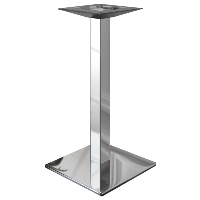 MADRID | Bistro bar table frame | Stainless steel | Height: 104 cm | Column: 8 x 8 cm | Base plate: 40 x 40 cm