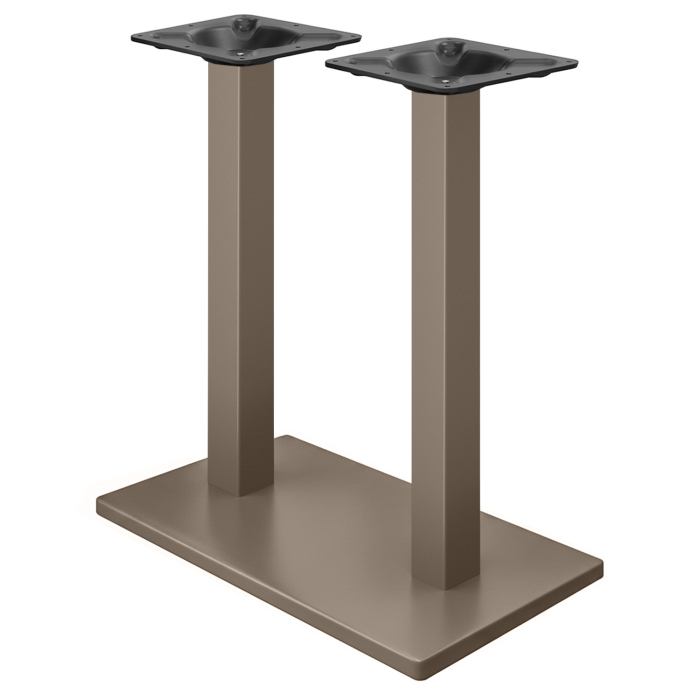 MADRID | Bistro Double Standing Table Frame | Taupe | Height: 105 cm | Column: 6 x 6 cm | Base: 40 x 70 cm | Rectangular