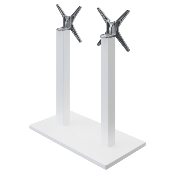 MADRID | Bistro Double Standing Table Frame | White | Height: 105 cm | Column: 8 x 8 cm | Base: 40 x 70 cm | Foldable