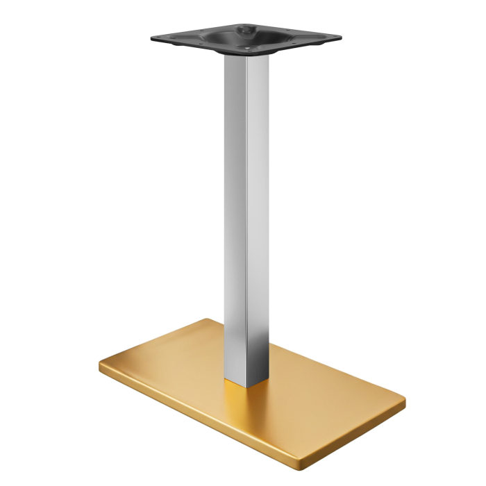 MADRID | Stående bistrobordramme | Gull/rustfritt stål | Høyde: 105 cm | Søyle: 6 x 6 cm | Bunnplate: 40 x 70 cm