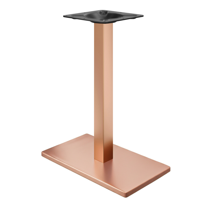 MADRID | Bistro bartafel onderstel | Koper | Hoogte: 104 cm | Kolom: 6 x 6 cm | Voetplaat: 40 x 70 cm