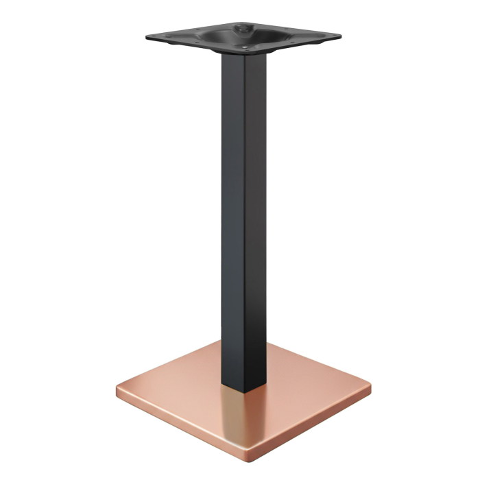 MADRID | Struttura tavolo da bar bistrot | Rame/Nero | Altezza: 104 cm | Colonna: 6 x 6 cm | Base: 50 x 50 cm