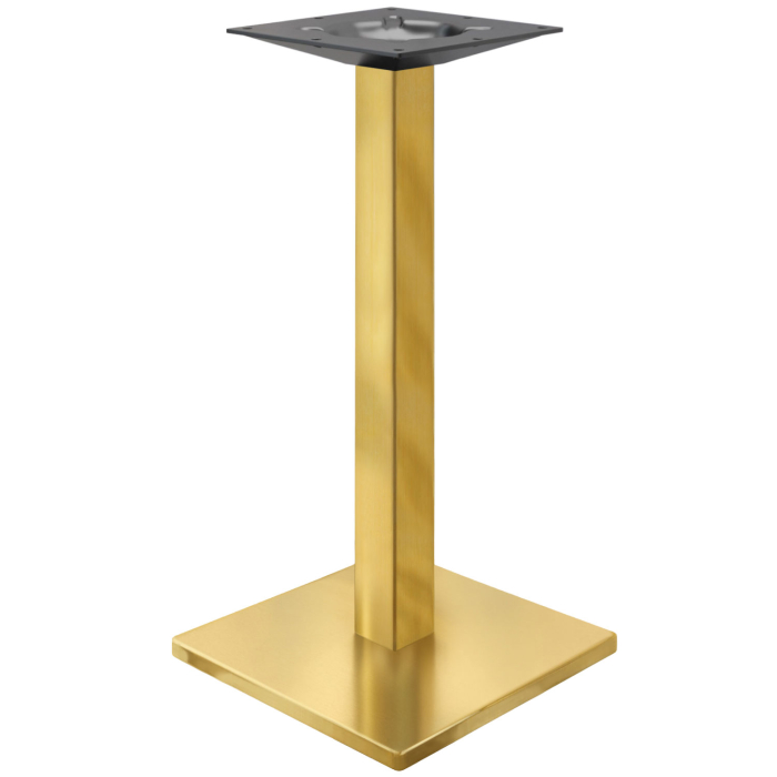 MADRID | Bistro table frame | Gold | Height: 105 cm | Column: 8 x 8 cm | Base: 50 x 50 cm