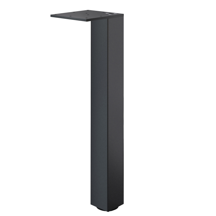 MADRID | Bistro Tischbeine | Schwarz | Höhe: 72 cm | Säule: 6 x 6 cm | Platte: 16x16 cm | 1 Stück