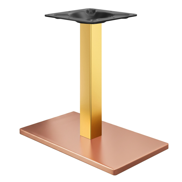 MADRID | Bistrobordramme | Kobber/gull | Høyde: 72 cm | Søyle: 8 x 8 cm | Bunnplate: 40 x 70 cm