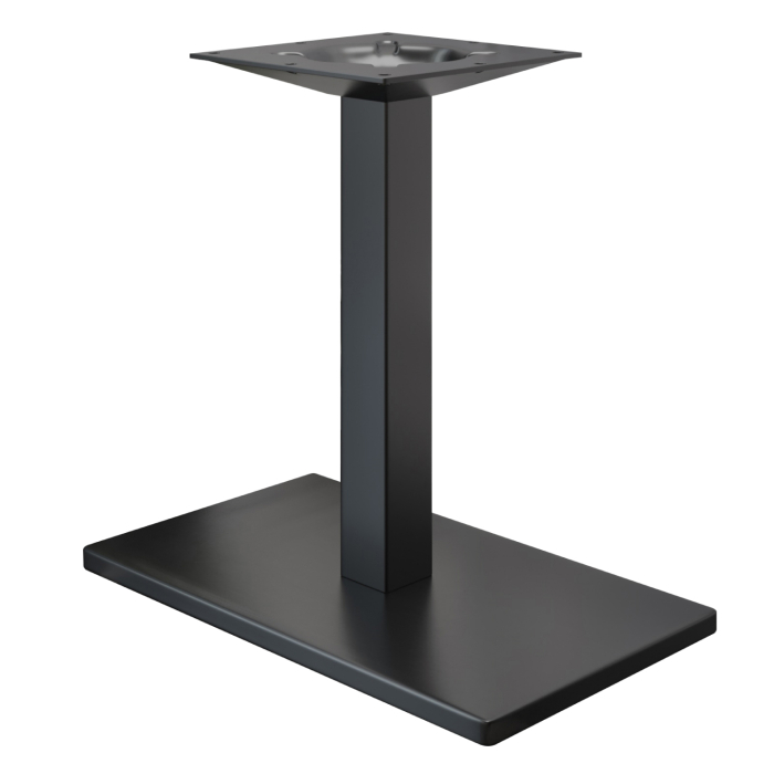 MADRID | Estructura de mesa de bistró | Negro/Dorado | Altura: 72 cm | Columna: 6 x 6 cm | Base: 40 x 70 cm
