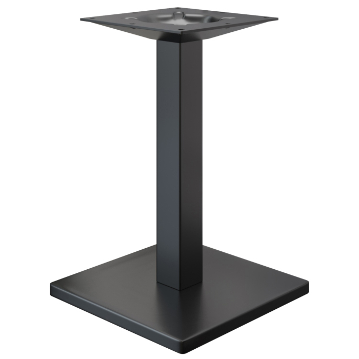 MADRID | Bistro Tischgestell | Schwarz | Höhe: 72 cm | Säule: 6 x 6 cm | Fuß: 45 x 45 cm