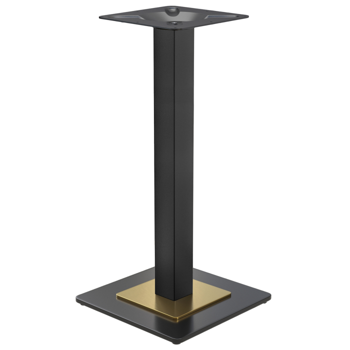 MADRID | Bistrobordramme | Svart/gull | Høyde: 105 cm | Søyle: 6 x 6 cm | Bunnplate: 45 x 45 cm