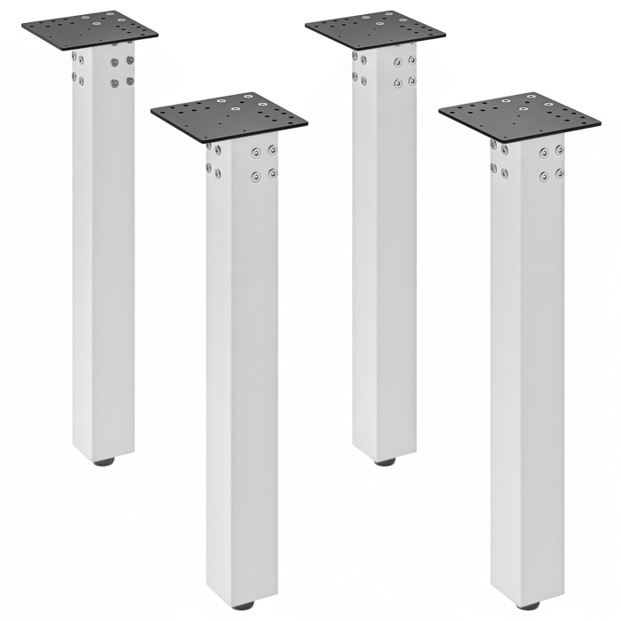 MADRID | Patas para mesa de bistró | Blanco | Altura: 72 cm | Columna: 6 x 6 cm | Tablero: 16 x 16 cm | 1 pieza