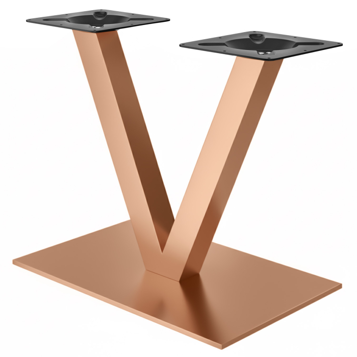MADRID V | Structure de table bistro | Cuivre | Hauteur : 72 cm | Colonne : 6 x 6 cm | Base : 40 x 70 cm
