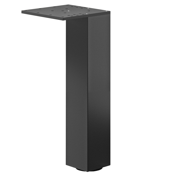 MADRID | Bistro Tischbeine | Schwarz | Höhe: 72 cm | Säule: 15 x 15 cm | Platte: 30x30 cm | 1 Stück