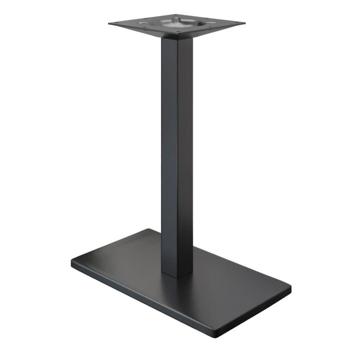 MADRID | Marco de mesa de bar | Negro | Altura: 105 cm | Columna: 6 x 6 cm | Base: 40 x 70 cm