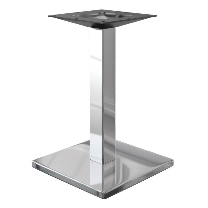 MADRID | Bistro Tischgestell | Edelstahl | Höhe: 72 cm | Säule: 6 x 6 cm | Fuß: 50 x 50 cm