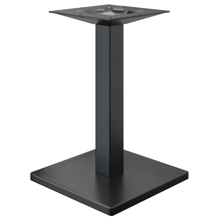 MADRID | Piètement de table Bistro | Noir | Hauteur : 72 cm | Colonne : 6 x 6 cm | Pied : 50 x 50 cm