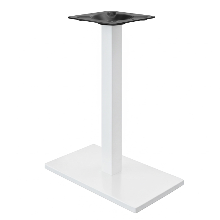 MADRID | Bistro Table Frame | White | Height: 104 cm | Column: 6 x 6 cm | Base Plate: 40 x 70 cm