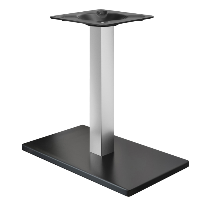 MADRID | Bistro bordsställning | Svart/Rostfritt stål | Höjd: 72 cm | SÄule: 8 x 8 cm | Golvplatta: 40 x 70 cm