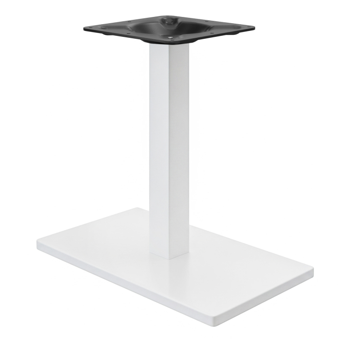MADRID | Support de table bistrot | Blanc | Hauteur : 72 cm | Colonne : 8 x 8 cm | Plaque de base : 40 x 70 cm