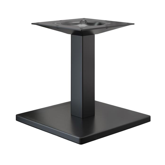 MADRID | Bistro Lounge Table Frame | Sort | Højde: 36 cm | Søjle: 8 x 8 cm | Fod: 45 x 45 cm