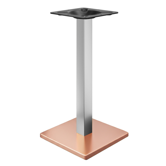 MADRID | Stativ till bistrobarbord | Koppar/rostfritt stål | Höjd: 104 cm | Pelare: 6 x 6 cm | Bottenplatta: 45 x 45 cm