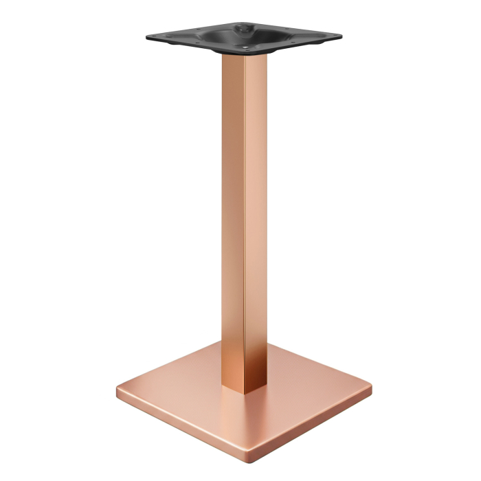 MADRID | Bistro bar table frame | Copper | Height: 105 cm | Column: 6 x 6 cm | Base plate: 45 x 45 cm