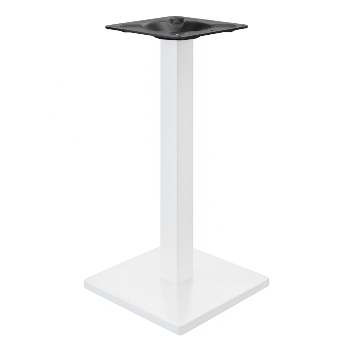 MADRID | Bistro bar table frame | White | Height: 105 cm | Column: 6 x 6 cm | Base plate: 45 x 45 cm