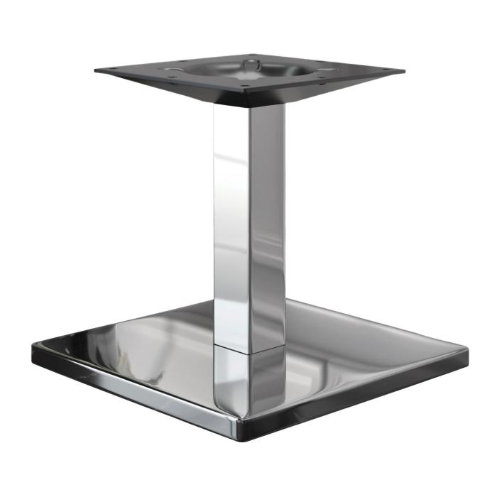 MADRID | Bistro lounge bordramme | Rustfritt stål | Høyde: 36 cm | Søyle: 8 x 8 cm | Bunn: 50 x 50 cm