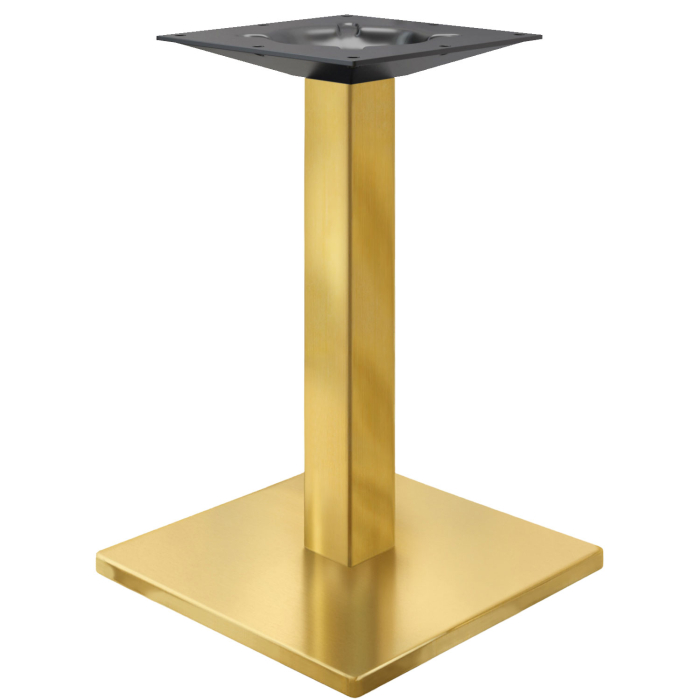 MADRID | Struttura tavolo bistrot | Oro | Altezza: 72 cm | Colonna: 8 x 8 cm | Base: 50 x 50 cm