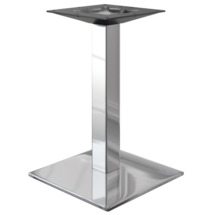 MADRID | Bistro Ute Bordstativ | Rustfritt stål | Høyde: 71 cm | Søyle: 8 x 8 cm | Bunnplate: 50 x 50 cm