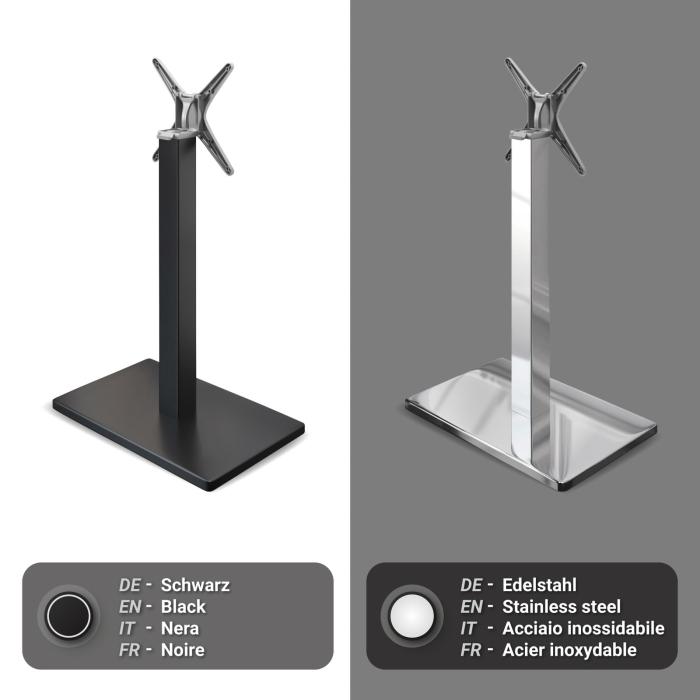 MADRID | Bistro barbordsstel | Sort | Højde: 105 cm | Søjle: 8 x 8 cm | Fod: 40 x 70 cm | Sammenklappelig MADRID | Bistro barbordsstel | Sort | Højde: 105 cm | Søjle: 8 x 8 cm | Fod: 40 x 70 cm | Sammenklappelig
