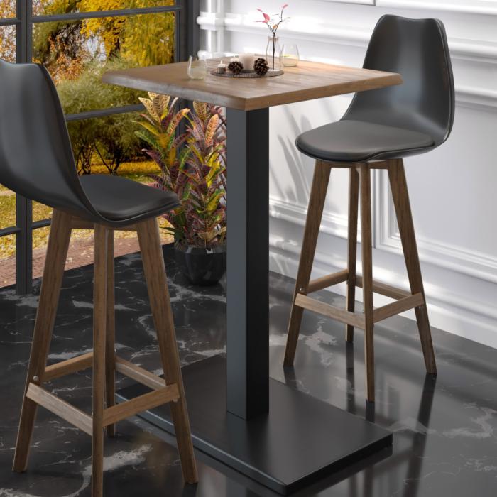 MADRID | Bistro barbordsstel | Sort | Højde: 105 cm | Søjle: 8 x 8 cm | Fod: 40 x 70 cm | Sammenklappelig MADRID | Bistro barbordsstel | Sort | Højde: 105 cm | Søjle: 8 x 8 cm | Fod: 40 x 70 cm | Sammenklappelig