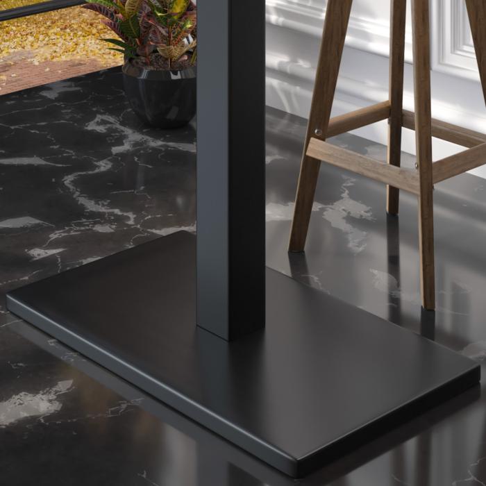 MADRID | Bistro barbordsstel | Sort | Højde: 105 cm | Søjle: 8 x 8 cm | Fod: 40 x 70 cm | Sammenklappelig MADRID | Bistro barbordsstel | Sort | Højde: 105 cm | Søjle: 8 x 8 cm | Fod: 40 x 70 cm | Sammenklappelig