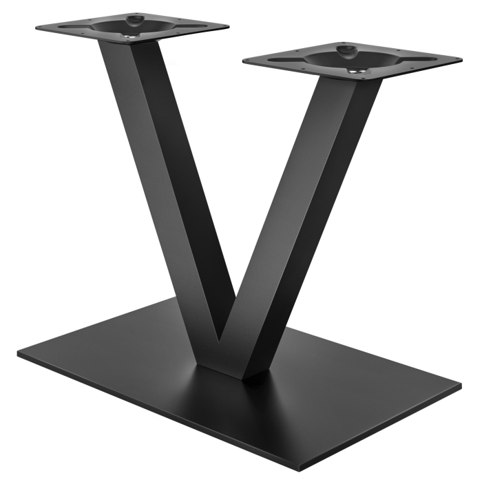 MADRID V | Bistro Tischgestell | Schwarz | Höhe: 72 cm | Säule: 6 x 6 cm | Fuß: 40 x 70 cm
