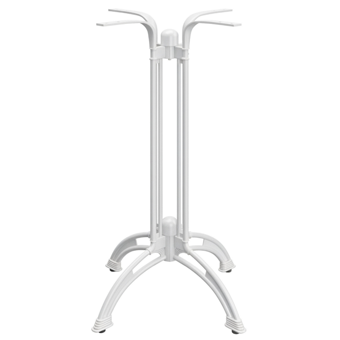 MALAGA | Bistro Stehtischgestell | Weiß | 4 Fuß: Ø 58 cm | Höhe: 115 cm | Guss Optik
