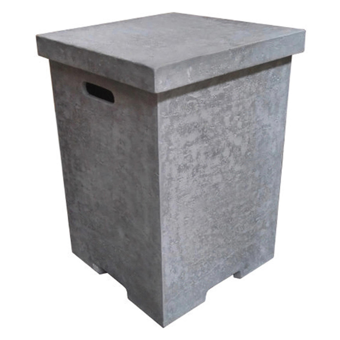 MANHATTAN | Cubierta para cilindros de gas | Ancho: 45 x Profundidad: 45 x Alto: 62 cm | Concreto | Gris