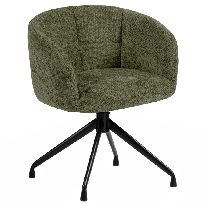 Marina | Hotel Chair | Green | Fabric/Textile | Swivel Base