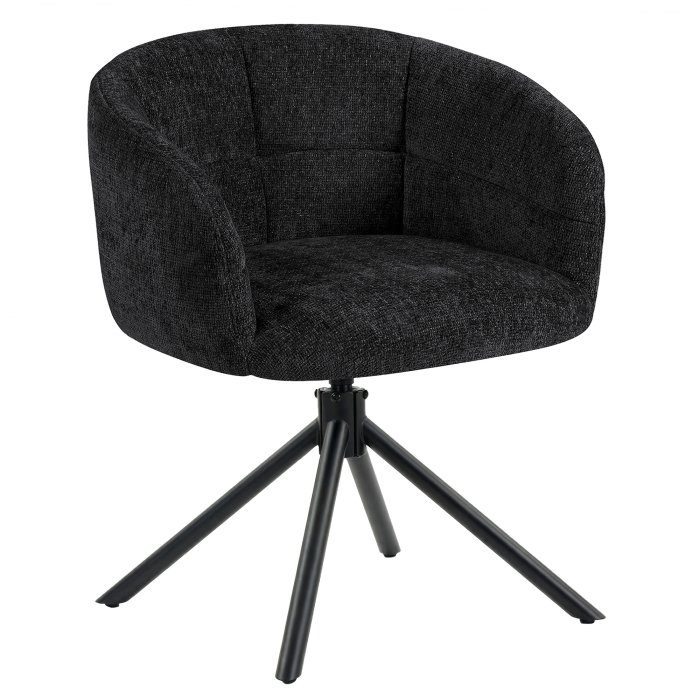 Marina | Hotel Chair | Black | Fabric/Textile | Swivel Base