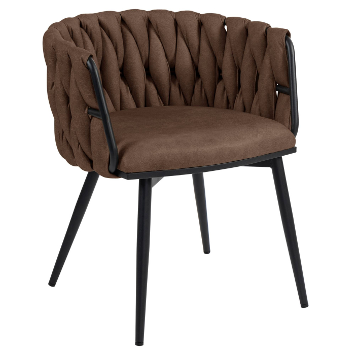 MARIS | Hotellstol | Läder | Brun