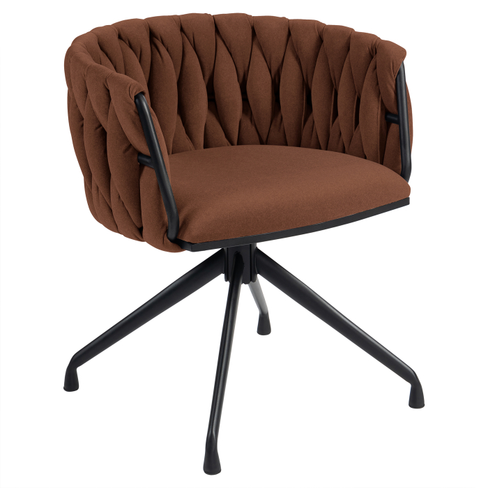 MARIS | Hotelstol | Fløjl | Rød bronze | Drejefunktion