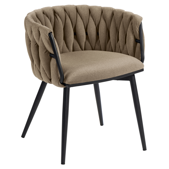 MARIS | Hotelstol | Fløjl | Taupe