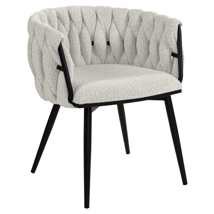 MARIS | Hotellstol | Teddystoff | Kremfarget
